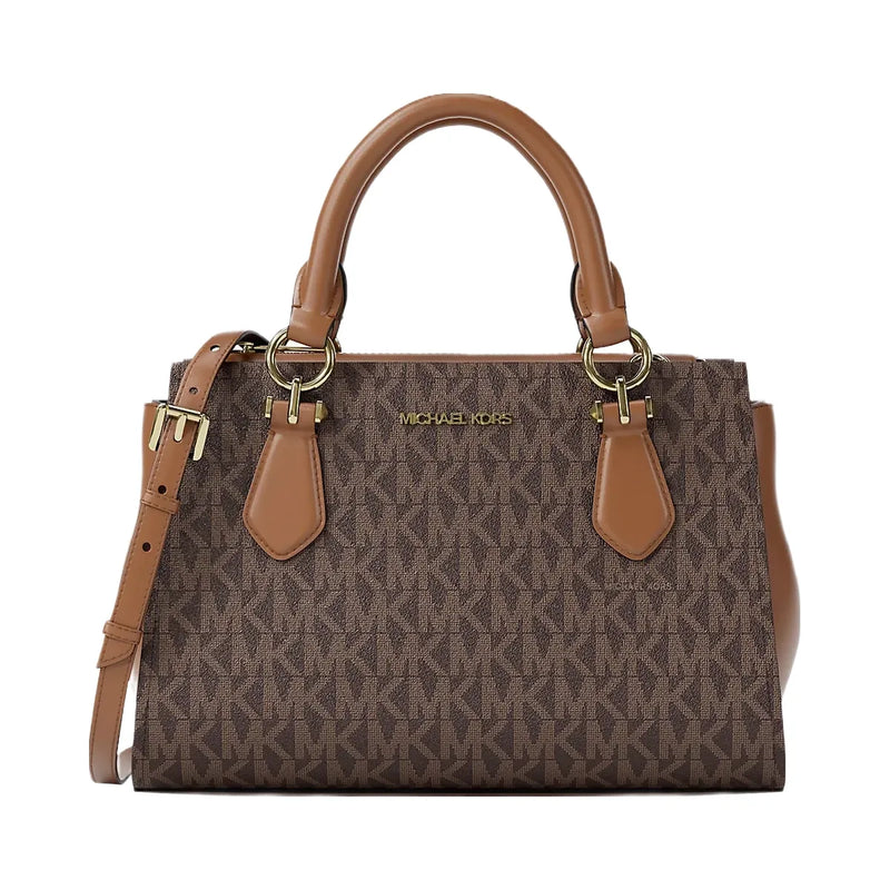 Michael Kors Marilyn Small Signature Logo Messenger Bag Brown