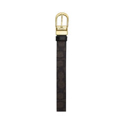 Coach Harness Buckle Cut To Size Reversible Belt, 25 Mm Signature Canvas-Gold-Walnut-Black