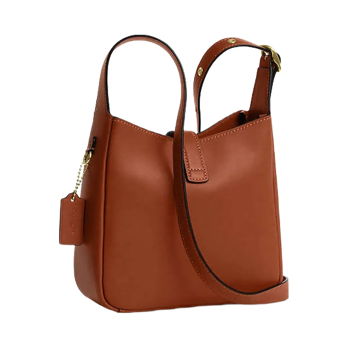 Coach Hadley Mini Crossbody Bag Smooth Leather-Gold-Tan
