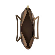 Coach Station Tote Bag Crossgrain Leather-Gold-Dark Stone