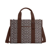 Coach Smith Tote Bag In Signature Jacquard Signature Jacquard-Silver-Oak-Maple