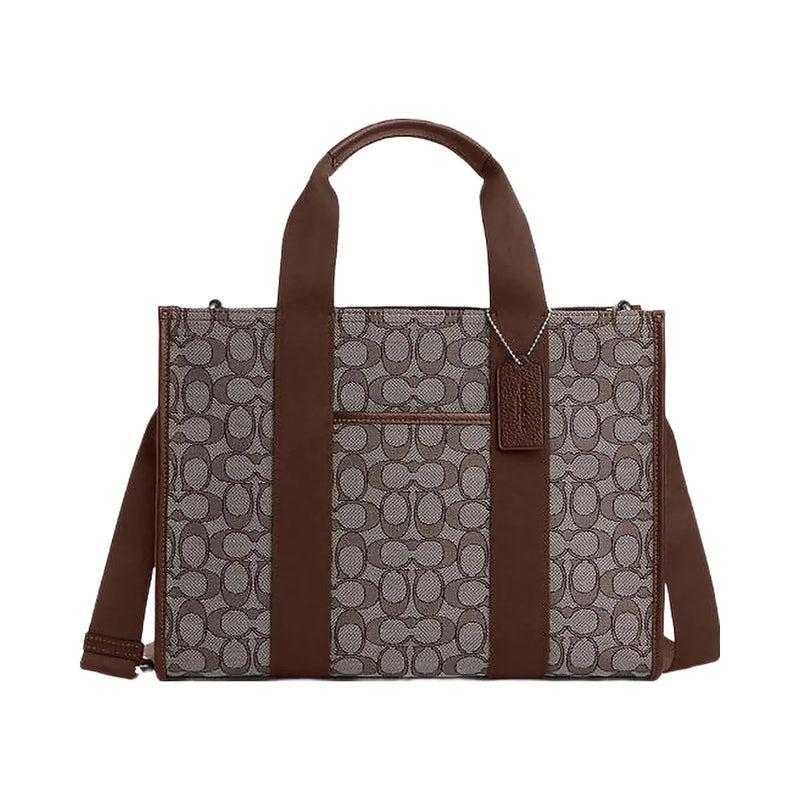 Coach Smith Tote Bag In Signature Jacquard Signature Jacquard-Silver-Oak-Maple
