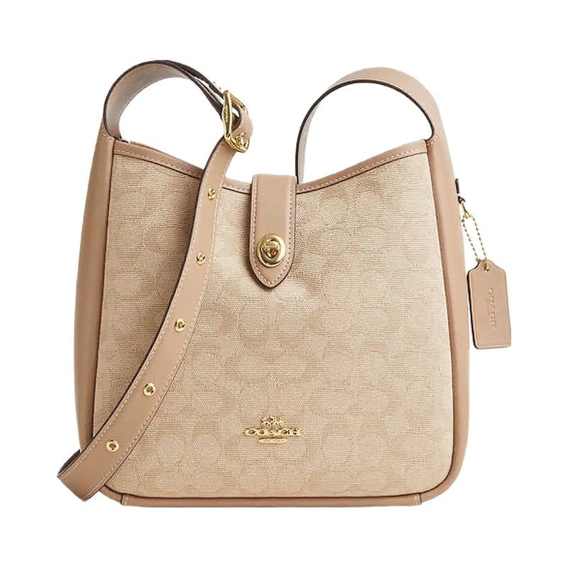 Coach Hadley Convertible Crossbody Bag With Signature Canvas Im-Dark Natural Multi