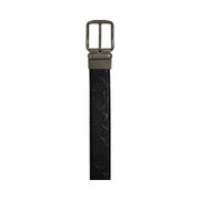 Coach Harness Buckle Cut To Size Reversible Belt, 38 Mm Smooth Leather-Black