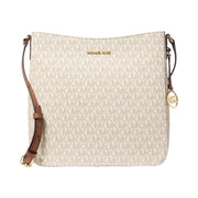 Michael Kors Jet Set Travel Large Logo Messenger Bag Vanilla