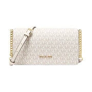 Michael Kors Jet Set Medium Signature Logo Crossbody Bag Lt Crm Multi