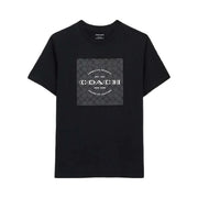 Coach Signature Square T-Shirt In Organic Cotton Black