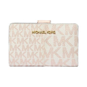 Michael Kors Jet Set Medium Metallic Logo Wallet Rose Gold
