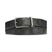 Coach Harness Buckle Cut To Size Reversible Belt, 30 Mm Charcoal-Black