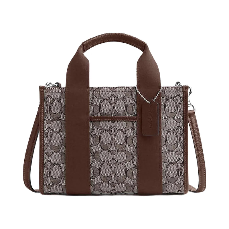 Coach Smith Tote Bag 24 In Signature Jacquard Signature Jacquard-Silver-Oak-Maple