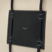 DeMellier The Capri salt & pepper canvas black smooth