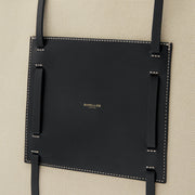 DeMellier The Large Capri salt & pepper canvas black smooth