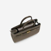 DeMellier The Midi Hudson deep olive suede & deep olive smooth