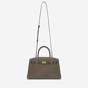 DeMellier The Midi Hudson deep olive suede & deep olive smooth