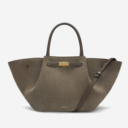 DeMellier The Midi New York deep olive suede & deep olive smooth