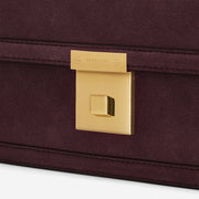 DeMellier The Paris Crossbody burgundy suede