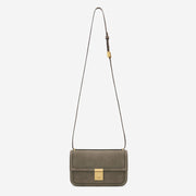 DeMellier The Paris Crossbody deep olive suede