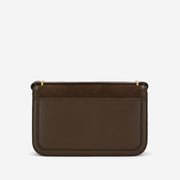 DeMellier The Paris Crossbody mocha suede & mocha smooth