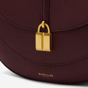 DeMellier The Siena Saddle burgundy small grain