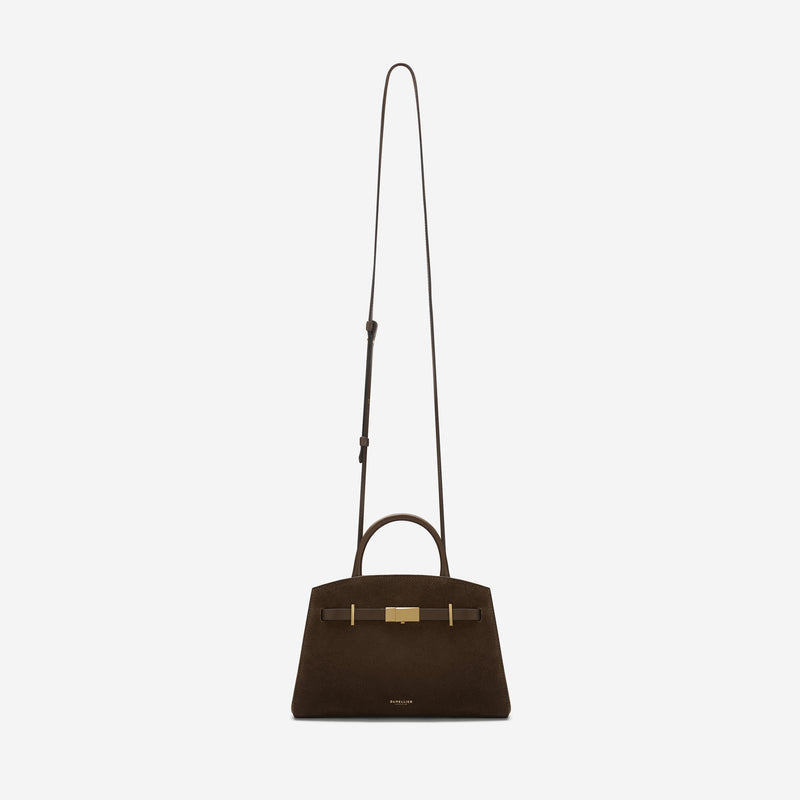 DeMellier The Small Hudson mocha suede & mocha smooth