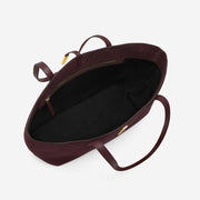 DeMellier The Tokyo Tote burgundy suede & burgundy smooth