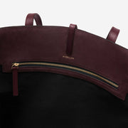 DeMellier The Tokyo Tote burgundy suede & burgundy smooth