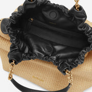 DeMellier The Miami warm raffia black smooth