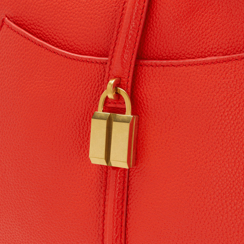 DeMellier The Siena Hobo poppy red small grain