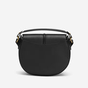 DeMellier The Siena Saddle salt & pepper canvas black small grain