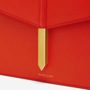 DeMellier The Tokyo Clutch poppy red smooth