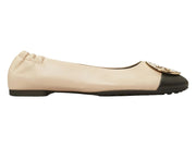 Tory Burch Claire Cap-Toe Ballet Black (Women's)