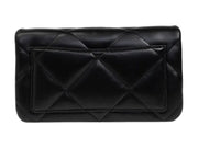 Tory Burch Kira Diamond Quilt Chain Wallet Black