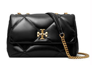 Tory Burch Kira Diamond Quilt Small Convertible Shoulder Bag Black