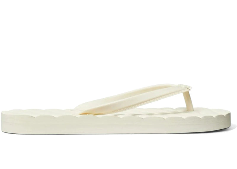 Tory Burch Kira Flip Flops Ivory White (Women's)