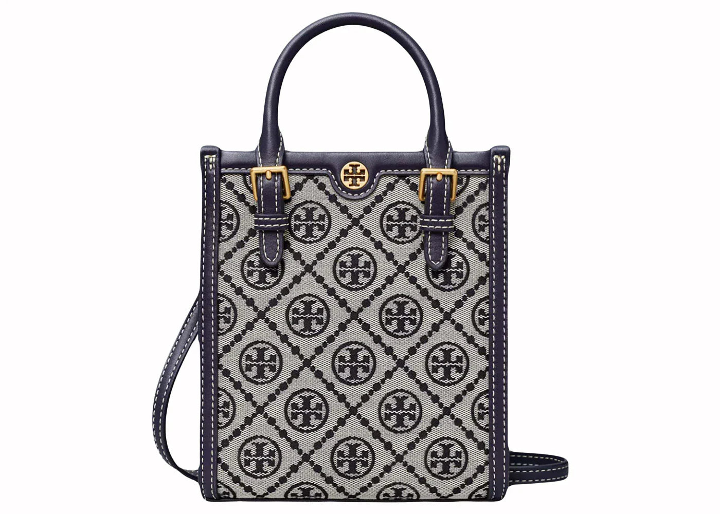 Tory Burch T Monogram Mini Tote Navy