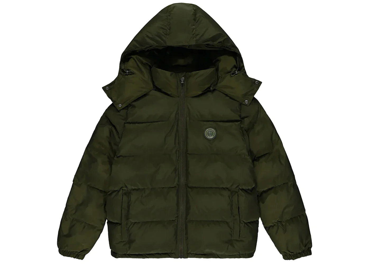 Trapstar Irongate Detachable Hooded Puffer Jacket Olive