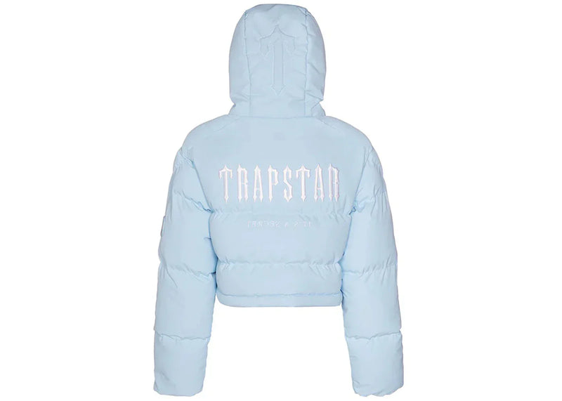 Trapstar Women'S Decoded 2.0 Hooded Puffer Ice Blue