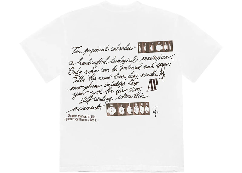 Travis Scott Cj x Audemars Piguet Perpetual Calendar T-Shirt White
