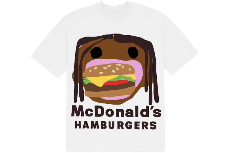 Travis Scott x CPFM 4 CJ Burger Mouth T-Shirt White
