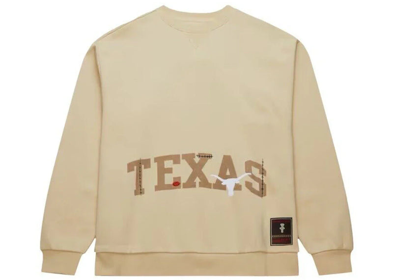 Travis Scott x Mitchell & Ness Texas Longhorns Pullover Sweatshirt Tan