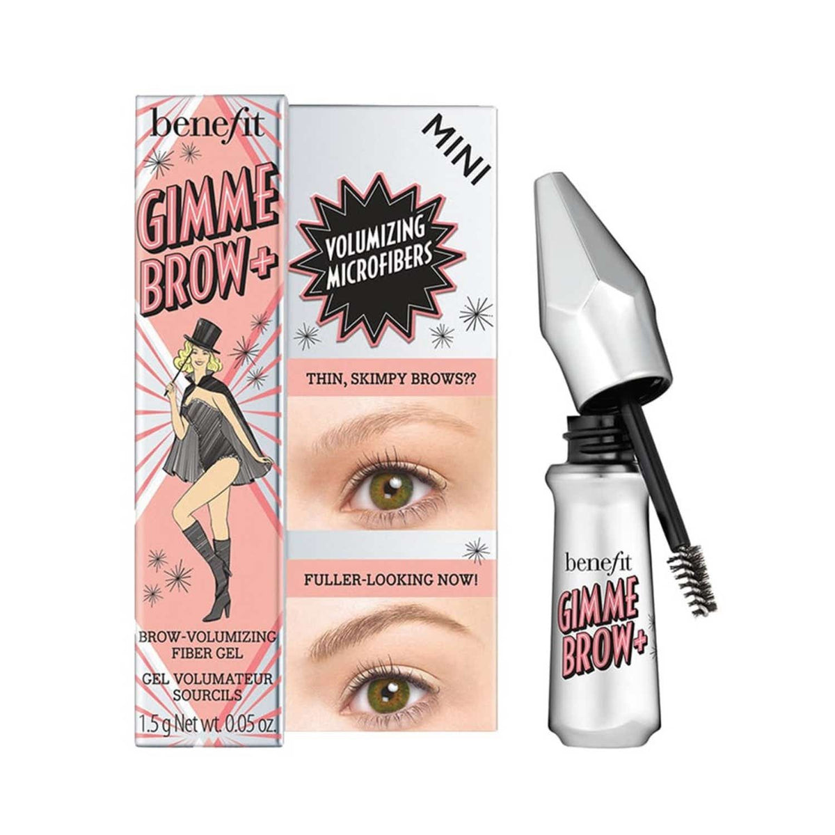Benefit Cosmetics Gimme Brow+ Volumizing Eyebrow Gel Mini - 02 Warm Golden Blonde (1.5 g) - Benefit Cosmetics
