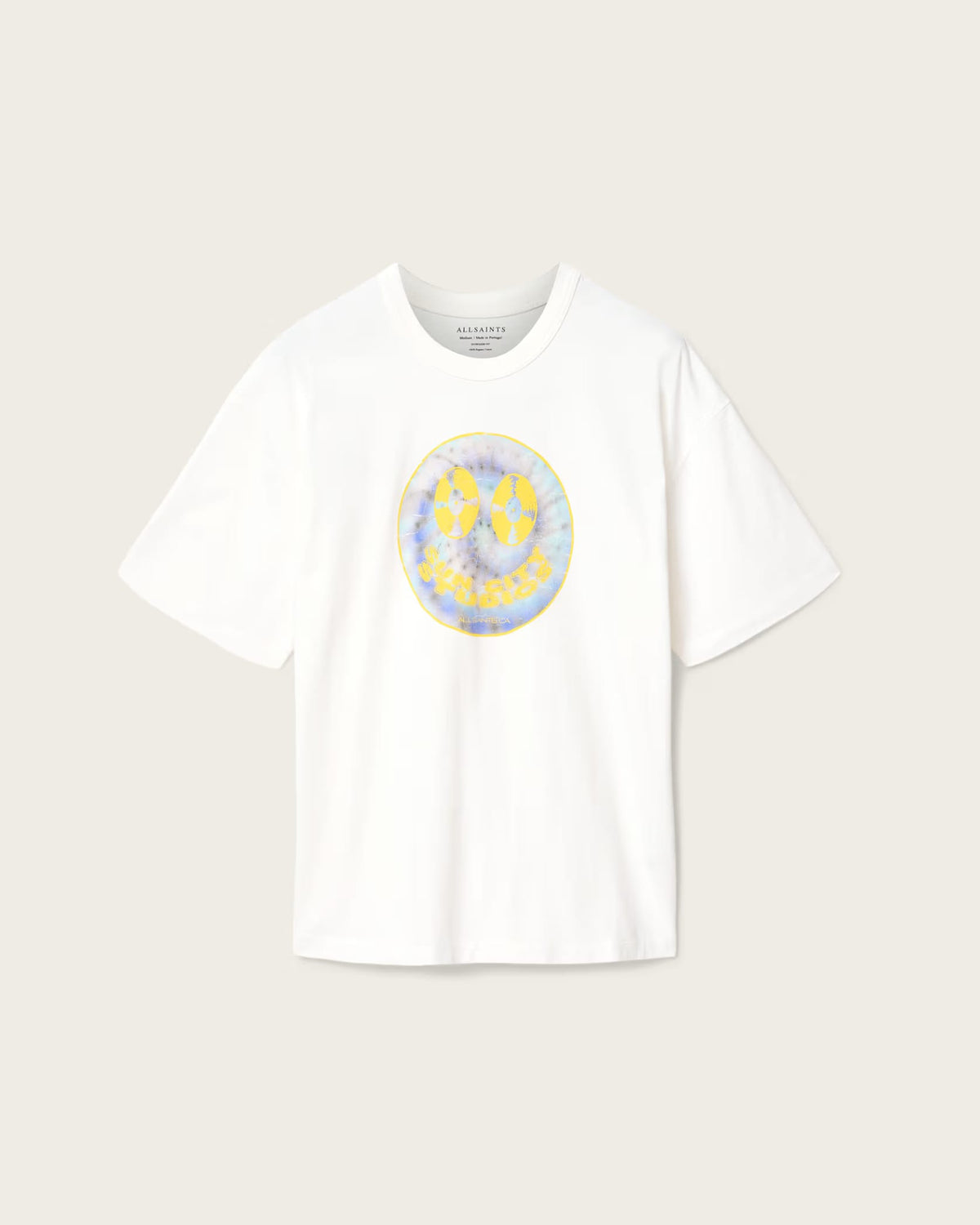 ALL SAINTS Spun Out Boxy Short Sleeve Graphic Chalk White T-Shirt