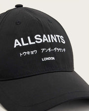 AllSaints Underground Nylon Logo Baseball Cap Women's Black Women's