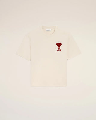 White Cotton Ami De Coeur T-Shirt T-Shirt Ami de Coeur in a heavy cotton jersey