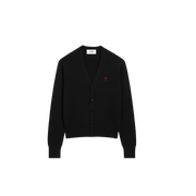 Permanent Black Wool Ami De Coeur Cardigan Cardigan in merino wool knit