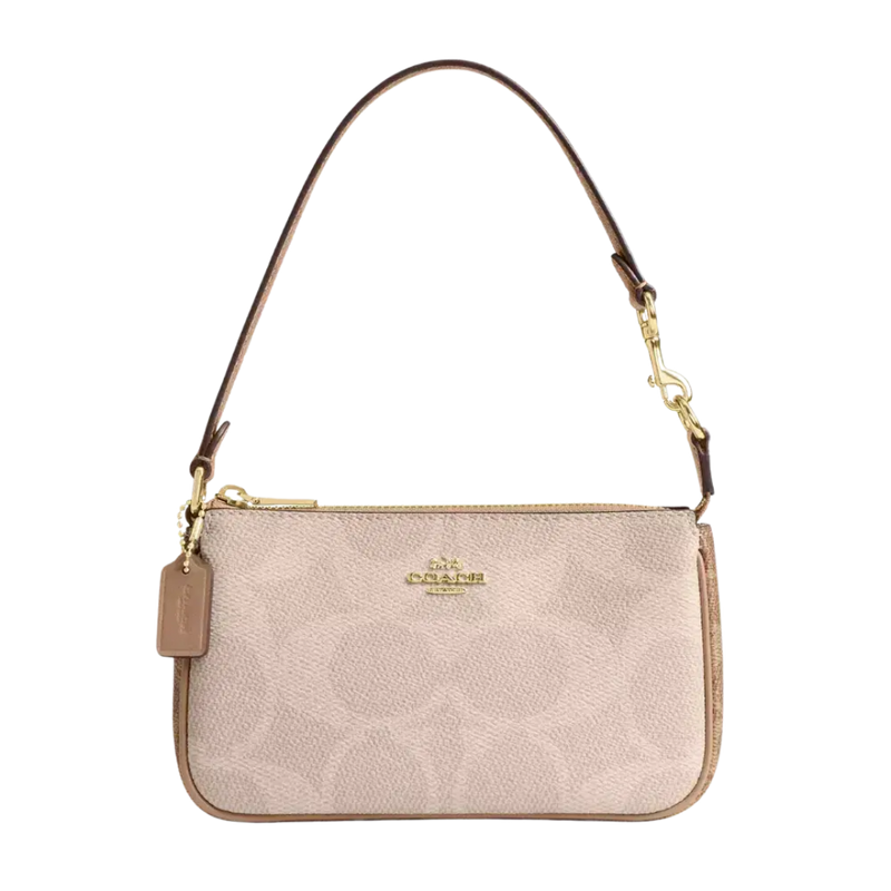 Coach Nolita 19 In Blocked Signature Canvas Tan