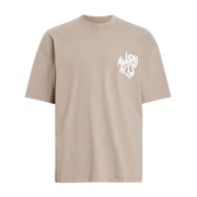 ORLANDO CREW Print T-Shirt Beige