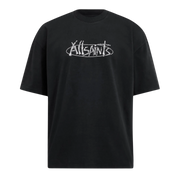 STERNUM CREW Print T-Shirt washed black