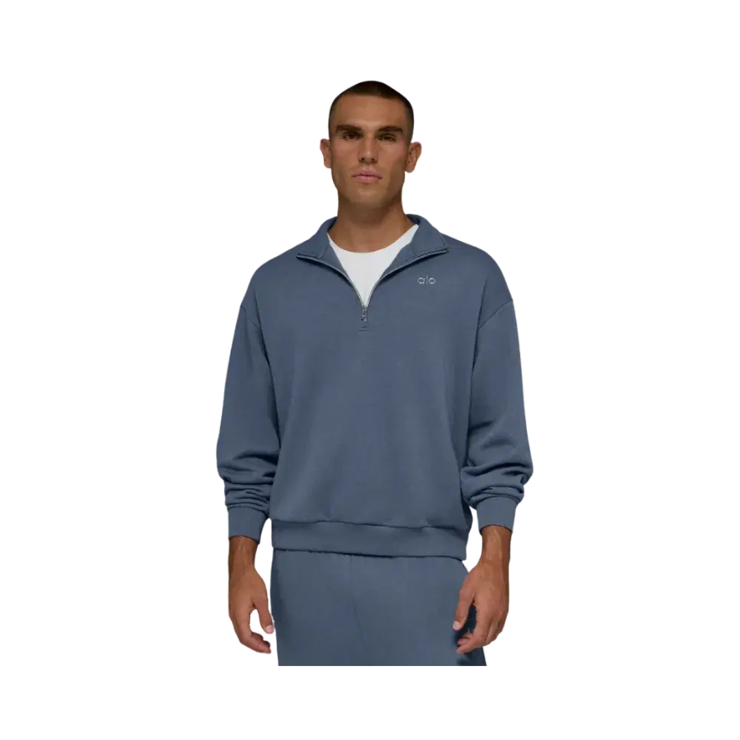 Alo Accolade 1/4 Zip Pullover Bluestone