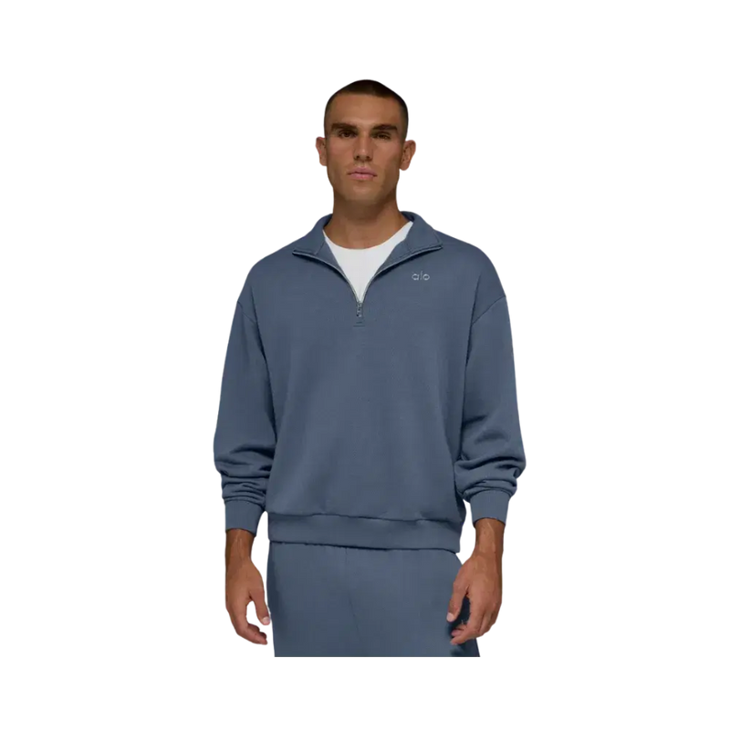 Alo Accolade 1/4 Zip Pullover Bluestone